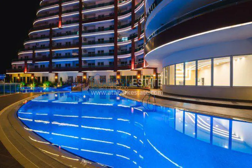 Umeblowane studio typu penthouse z widokiem na góry w Mahmutlar, Alanya  6 