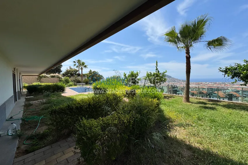 Duplex ogrodowy z oddzielną kuchnią i panoramicznym widokiem na morze — Alanya, dzielnica Küçükhasabahce 7 