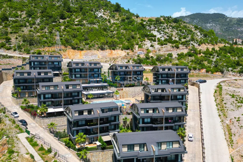 Luksusowy dwupoziomowy penthouse z panoramicznym widokiem w prestiżowym kompleksie — Tepe, Centrum Alanya 4 