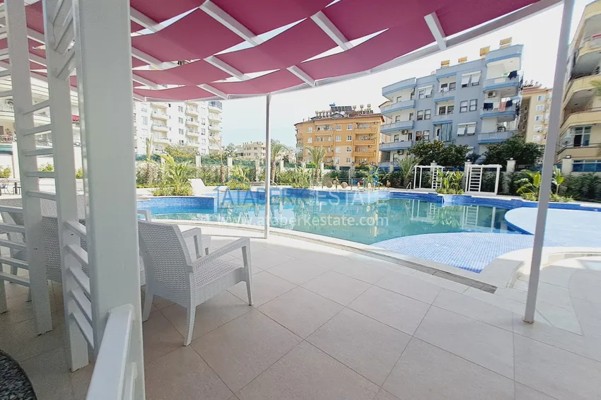 Panoramiczny duplex 2+1 z meblami w samym centrum Alanyi — Nadaje się do wynajęcia krótkoterminowego  6 