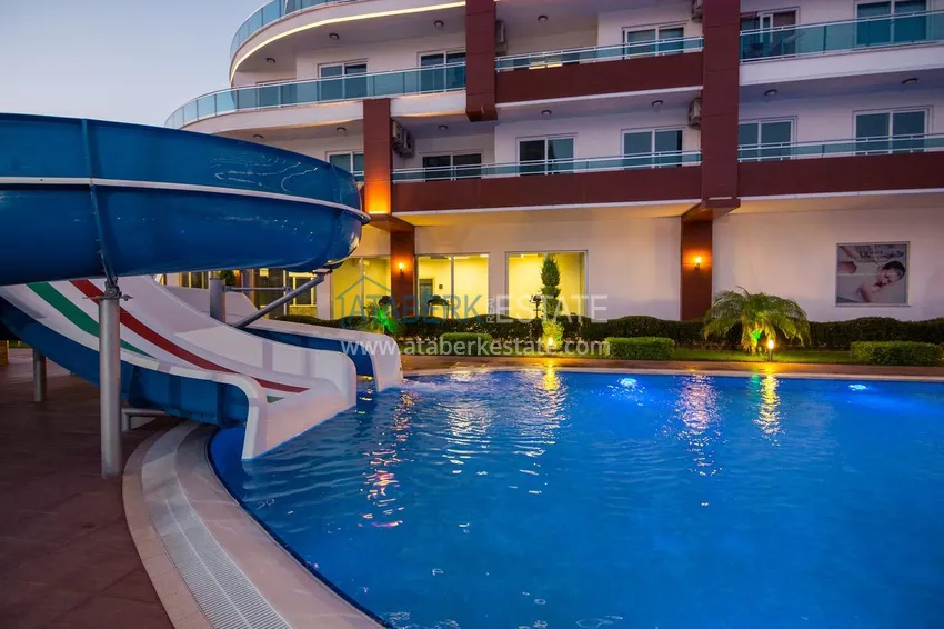 Umeblowane studio typu penthouse z widokiem na góry w Mahmutlar, Alanya  7 