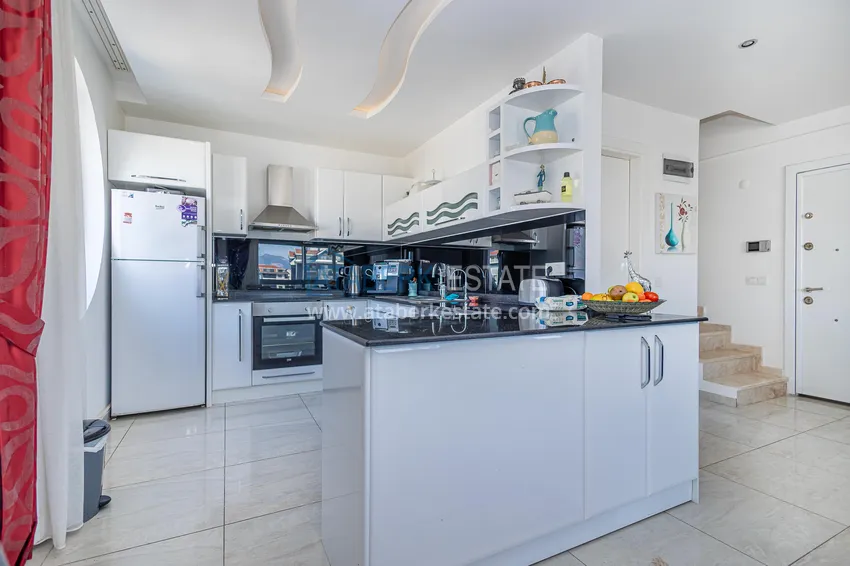 Kupuj  Umeblowany dwupoziomowy penthouse z widokiem na góry — Alanya, dzielnica Kestel 6 