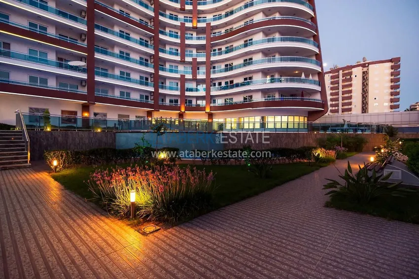 Umeblowane studio typu penthouse z widokiem na góry w Mahmutlar, Alanya  8 