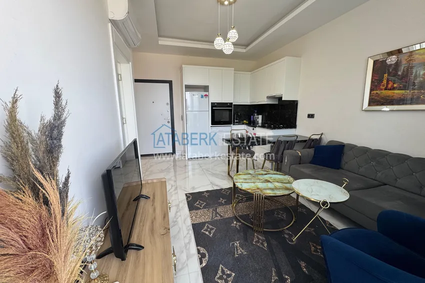 Kupuj  Jednopokojowy apartament z meblami i widokiem na morze w okazyjnej cenie — Kargicak, Alanya 7 