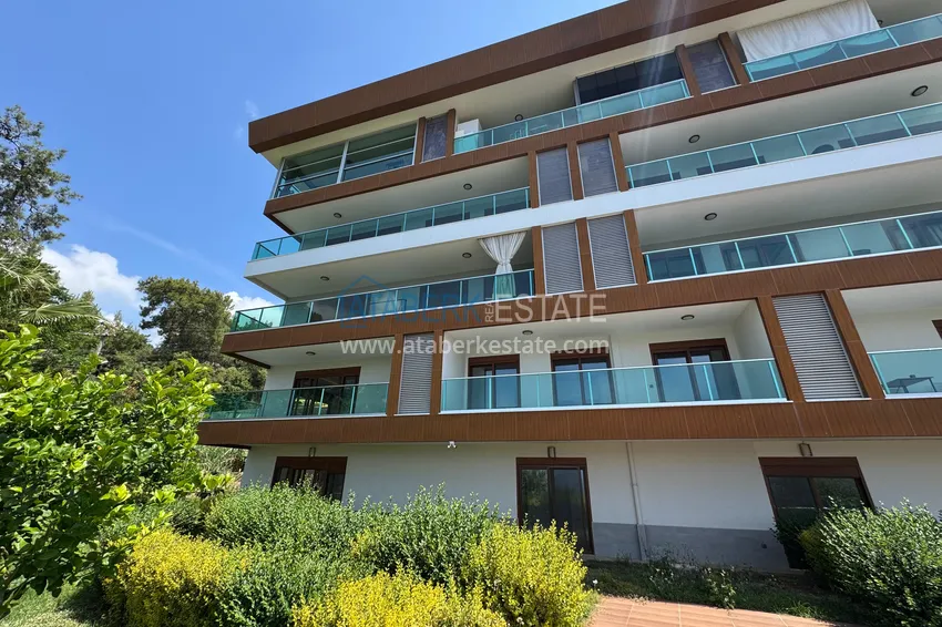 Duplex ogrodowy z oddzielną kuchnią i panoramicznym widokiem na morze — Alanya, dzielnica Küçükhasabahce 10 