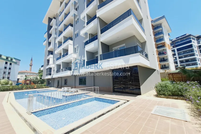 1+1 narożny apartament z pięknym wykończeniem w nowoczesnym kompleksie - dzielnica Avsallar, Alanya 7 