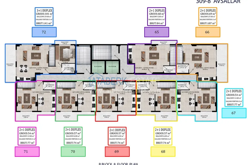 Kupuj taniej Nowy projekt poza planem w Avsallar: kompleks mieszkalny o oryginalnej architekturze  5 