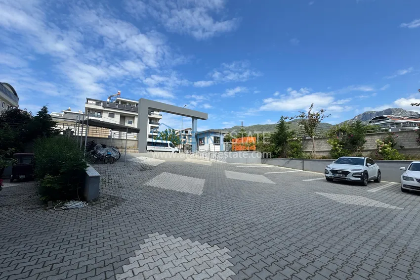 Duplex 2+1 z meblami i widokiem na góry w młodym nowoczesnym kompleksie, dzielnica Oba — Alanya 11 