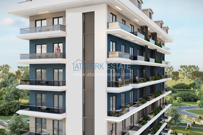 Nowy projekt poza planem w Avsallar: kompleks mieszkalny o oryginalnej architekturze  10 