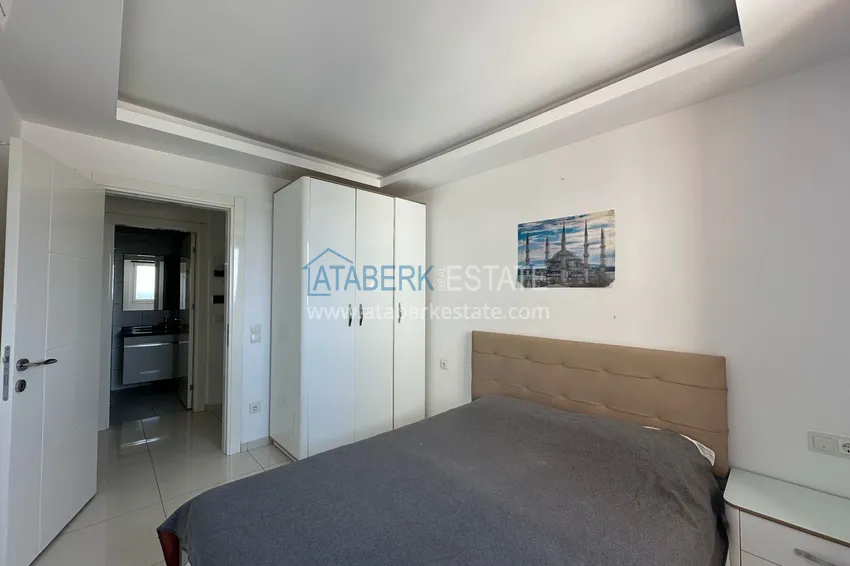 Kupuj Apartament 1+1 z meblami i widokiem na morze w centrum Alanyi - Plaża Kleopatra 9 