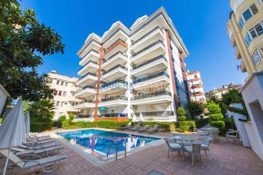 Mieszkanie 1+1 umeblowane 250 metrów od morza - centrum Alanyi, plaża Kleopatry 2 