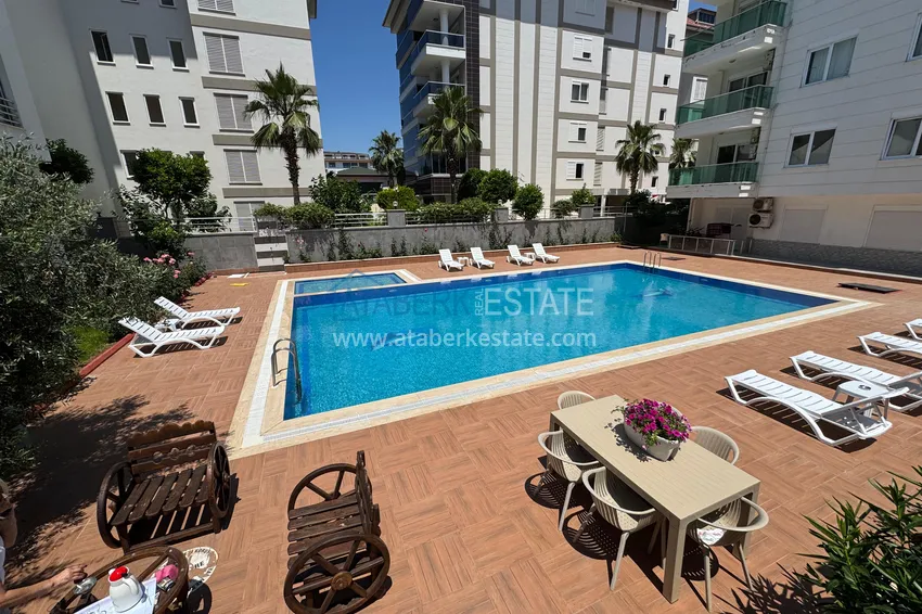 Mieszkanie 2+1 z meblami i przeszklonym balkonem - pierwsza plaża, dzielnica Kestel, Alanya 13 