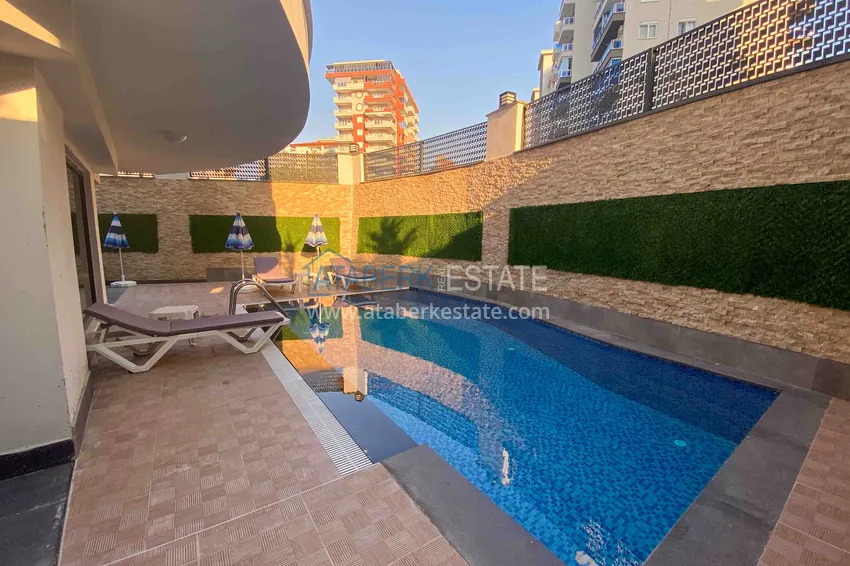 Penthouse 2+1 umeblowany z widokiem na góry w Alanyi, dzielnica Mahmutlar. 9 