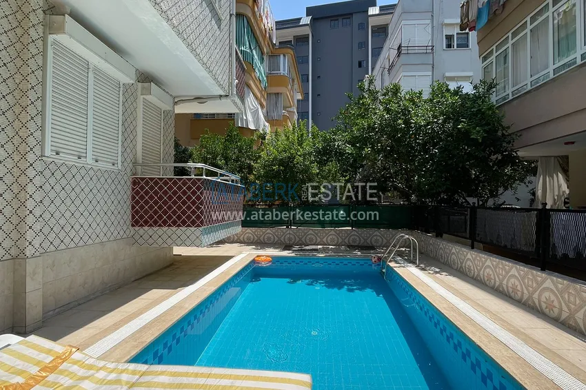 Apartament 2+1 z meblami, odpowiedni na zezwolenie na pobyt — centrum Alanya, Plaża Kleopatra 8 