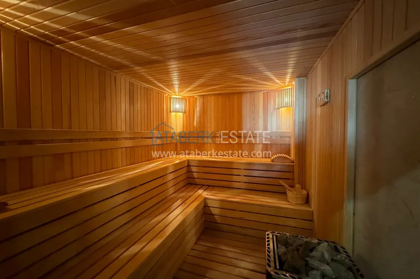 Apartamenty liniowe 3+1 w nowoczesnym kompleksie z infrastrukturą hotelową — Alanya, Kargicak 17 