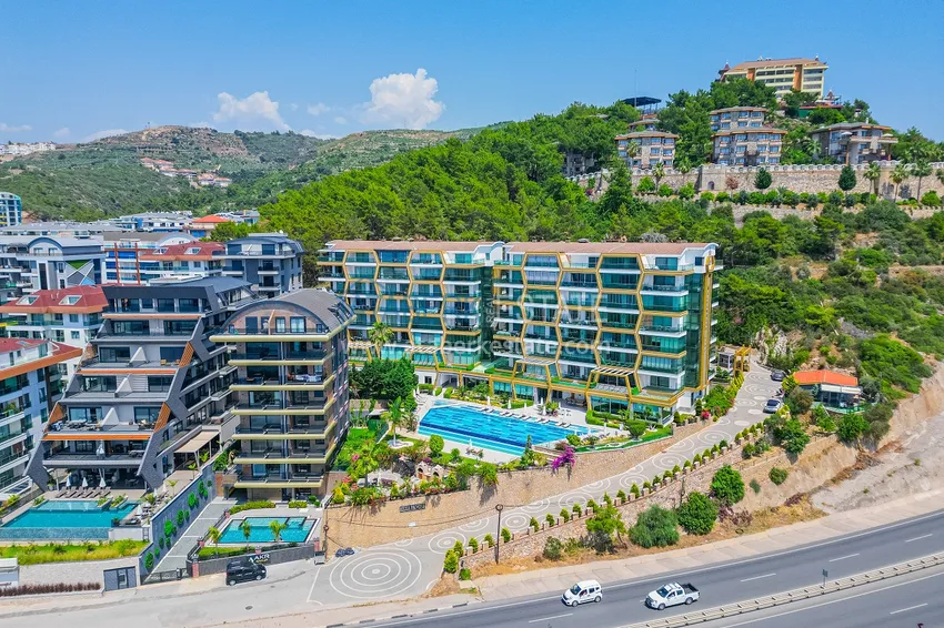 Umeblowany apartament z widokiem na morze 50 metrów od plaży — Kargicak, Alanya 1 