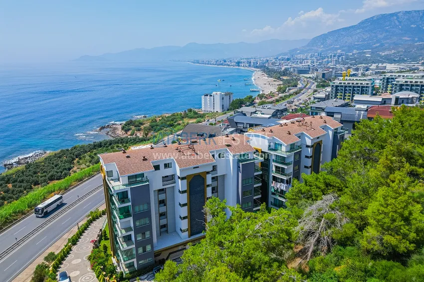 Umeblowany apartament z widokiem na morze 50 metrów od plaży — Kargicak, Alanya 2 