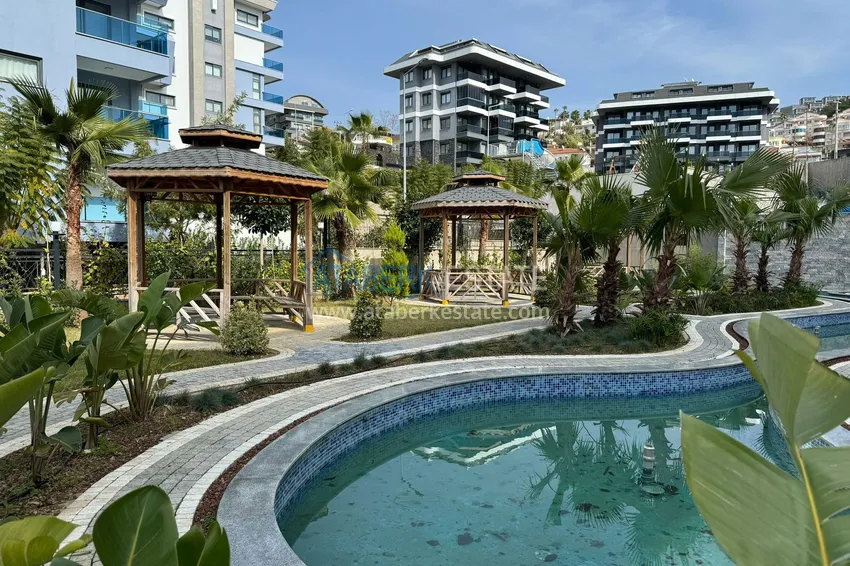Apartamenty liniowe 3+1 w nowoczesnym kompleksie z infrastrukturą hotelową — Alanya, Kargicak 6 