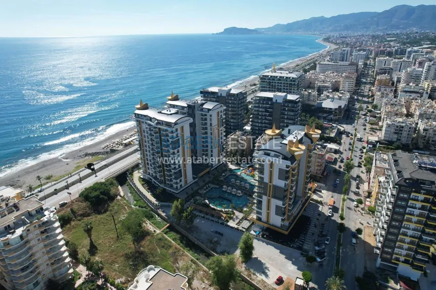 Przestronny apartament pod klucz 2+1 w kompleksie premium na pierwszej linii — Alanya, dzielnica Mahmutlar 1 