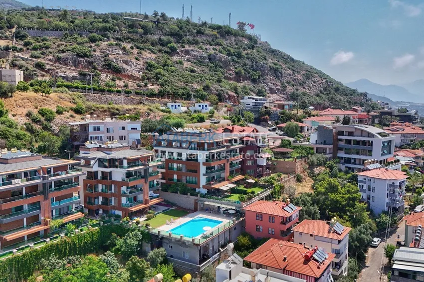 Panoramiczny duplex 5+1 z oddzielną kuchnią w centrum Alanyi, Bektash - odpowiedni dla obywatelstwa 3 