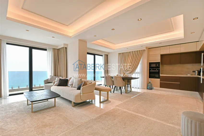 Kupuj  Przestronny apartament pod klucz 2+1 w kompleksie premium na pierwszej linii — Alanya, dzielnica Mahmutlar 3 