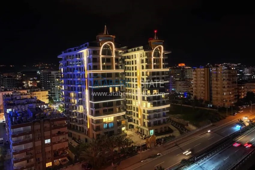 Przestronny apartament pod klucz 2+1 w kompleksie premium na pierwszej linii — Alanya, dzielnica Mahmutlar 5 