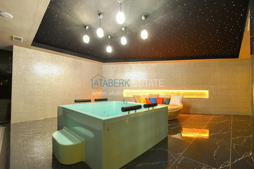 Umeblowany apartament z widokiem na morze w kompleksie premium — Tosmur, Alanya 14 