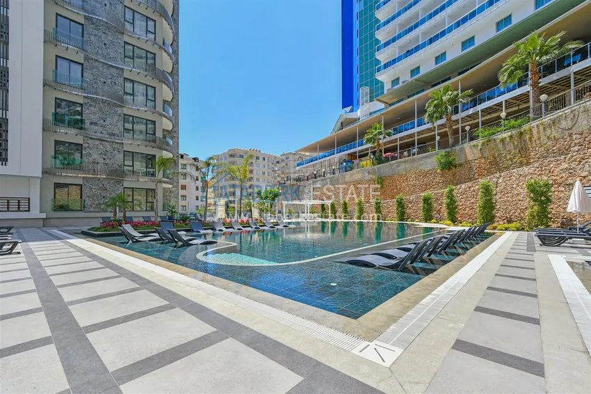 Apartament 1+1 z wysokiej jakości wykończeniami w kompleksie premium — Tosmur, Alanya 1 