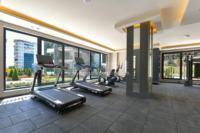 Umeblowany apartament z widokiem na morze w kompleksie premium — Tosmur, Alanya 9 