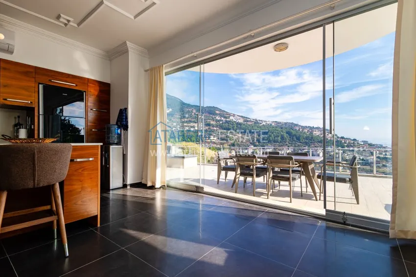 Kupuj  3+1 panoramiczna prywatna willa z meblami i basenem w Tepe, Alanya - odpowiednia na zezwolenie na pobyt 8 