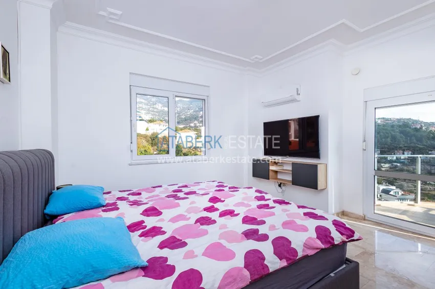 Kupuj  3+1 panoramiczna prywatna willa z meblami i basenem w Tepe, Alanya - odpowiednia na zezwolenie na pobyt 16 