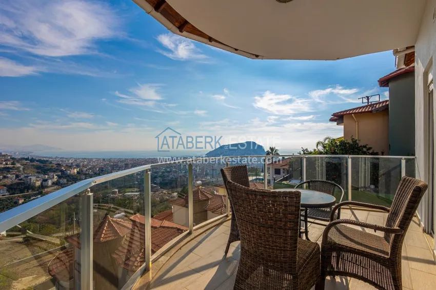 Kupuj  3+1 panoramiczna prywatna willa z meblami i basenem w Tepe, Alanya - odpowiednia na zezwolenie na pobyt 18 