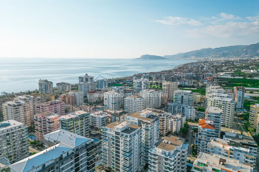 Apartament 1+1 z meblami i widokiem na morze w luksusowym kompleksie — Alanya, dzielnica Mahmutlar  2 