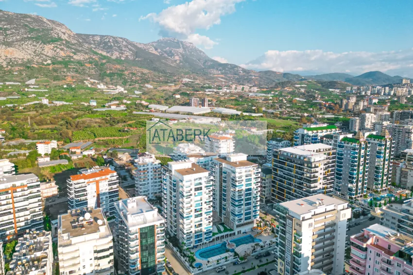 Apartament 1+1 z meblami i widokiem na morze w luksusowym kompleksie — Alanya, dzielnica Mahmutlar  1 