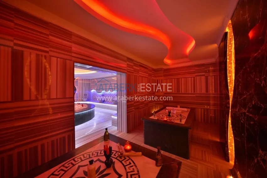 Apartament 1+1 z meblami i widokiem na morze w luksusowym kompleksie — Alanya, dzielnica Mahmutlar  20 