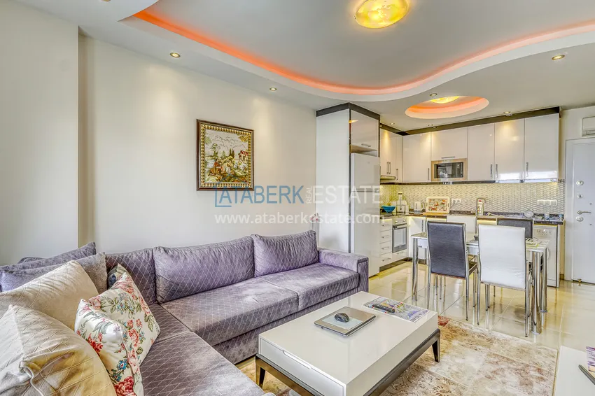 Kupuj  Apartament 1+1 z meblami i widokiem na morze w luksusowym kompleksie — Alanya, dzielnica Mahmutlar  1 