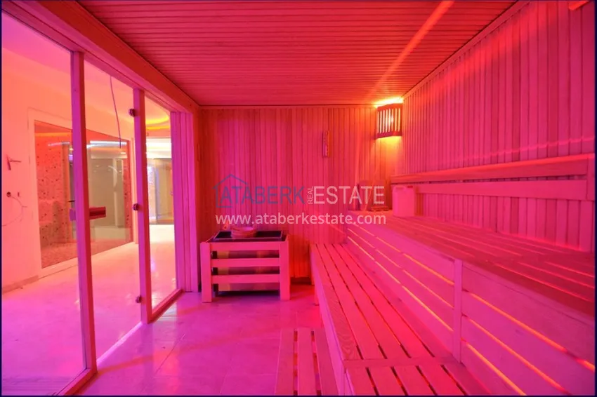 Apartament 1+1 z meblami i widokiem na morze w luksusowym kompleksie — Alanya, dzielnica Mahmutlar  23 