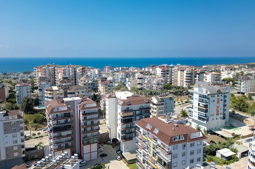 Umeblowany penthouse 2+1 z meblami i widokiem na morze — Avsallar, Alanya 2 