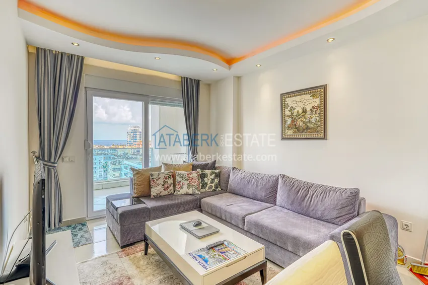 Kupuj  Apartament 1+1 z meblami i widokiem na morze w luksusowym kompleksie — Alanya, dzielnica Mahmutlar  2 