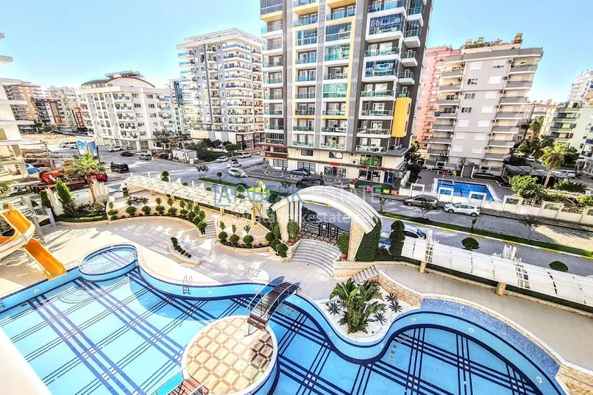 Apartament 1+1 z meblami i widokiem na morze w luksusowym kompleksie — Alanya, dzielnica Mahmutlar  5 