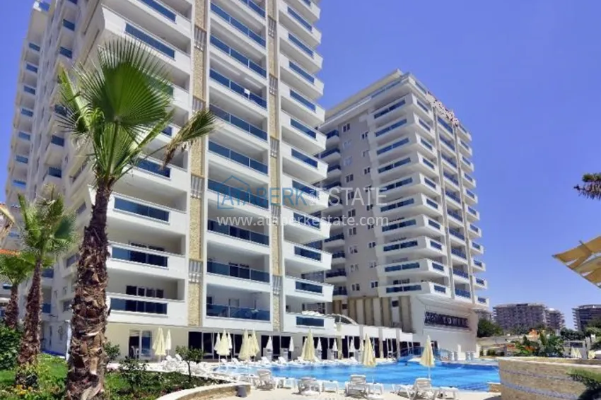 Apartament 1+1 z meblami i widokiem na morze w luksusowym kompleksie — Alanya, dzielnica Mahmutlar  6 