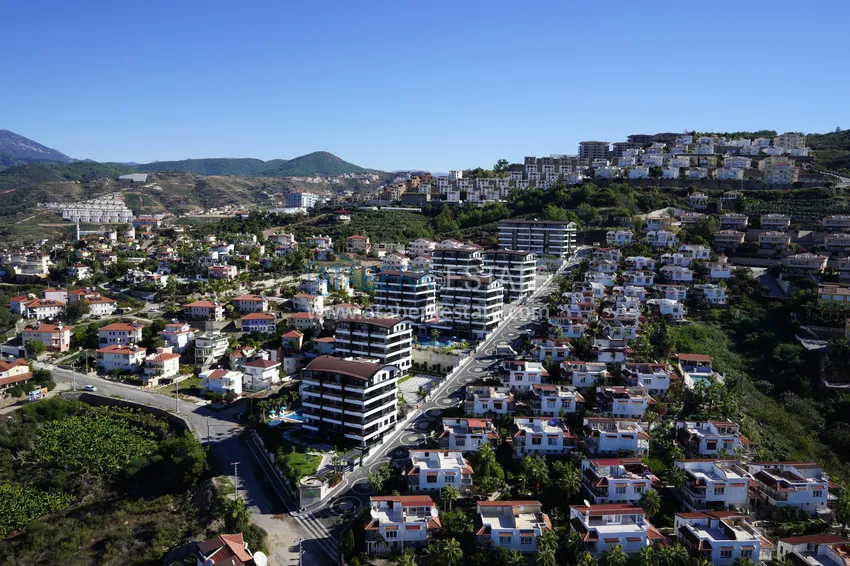 Duplex z dostępem do ogrodu, meble w kompleksie premium — dzielnica Kargicak, Alanya 1 