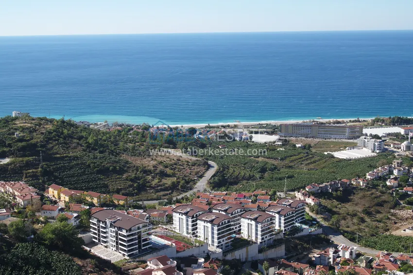 Duplex z dostępem do ogrodu, meble w kompleksie premium — dzielnica Kargicak, Alanya 3 