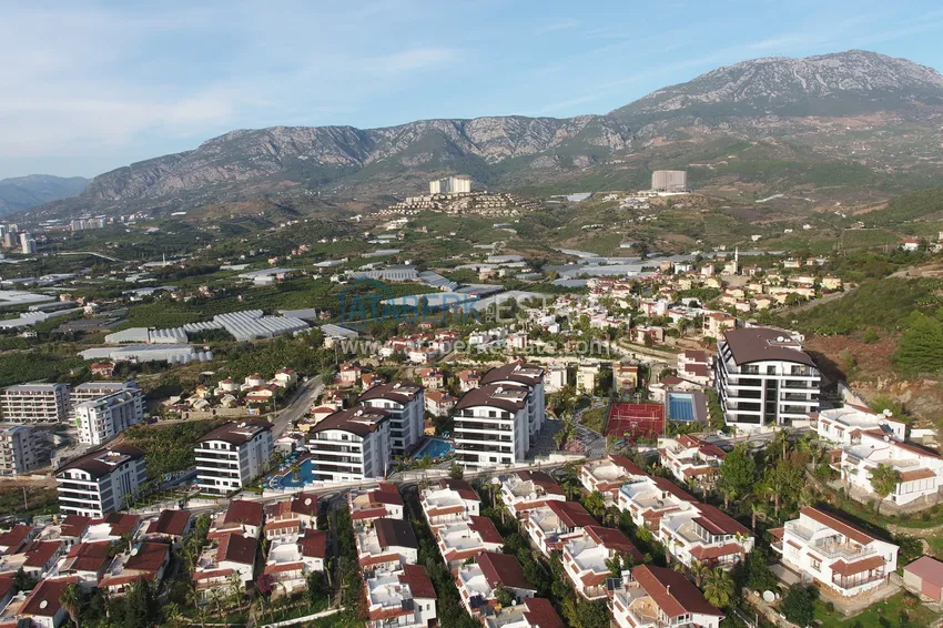 Duplex z dostępem do ogrodu, meble w kompleksie premium — dzielnica Kargicak, Alanya 4 