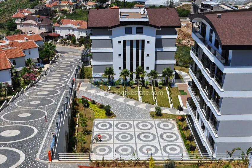 Duplex z dostępem do ogrodu, meble w kompleksie premium — dzielnica Kargicak, Alanya 18 