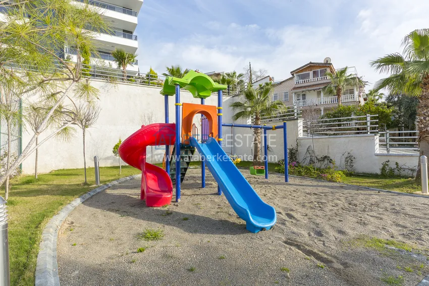Duplex z dostępem do ogrodu, meble w kompleksie premium — dzielnica Kargicak, Alanya 22 
