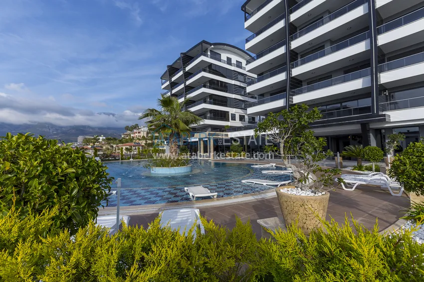 Duplex z dostępem do ogrodu, meble w kompleksie premium — dzielnica Kargicak, Alanya 5 