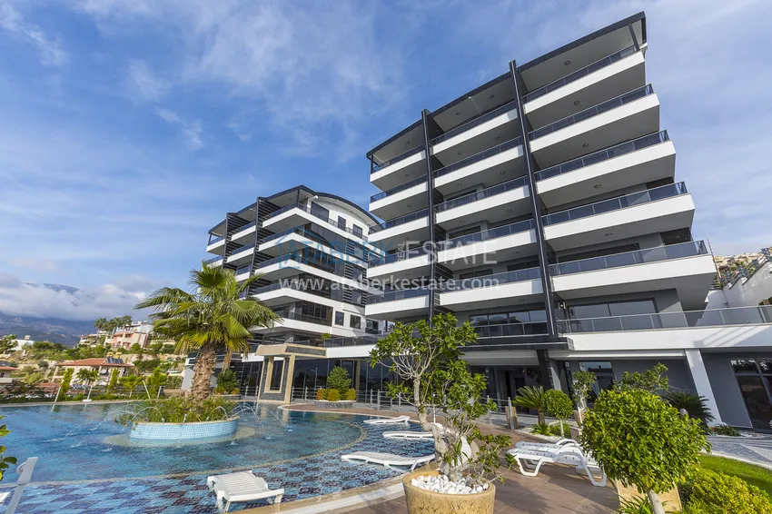 Duplex z dostępem do ogrodu, meble w kompleksie premium — dzielnica Kargicak, Alanya 7 