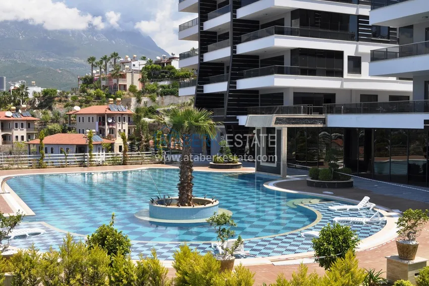 Duplex z dostępem do ogrodu, meble w kompleksie premium — dzielnica Kargicak, Alanya 9 