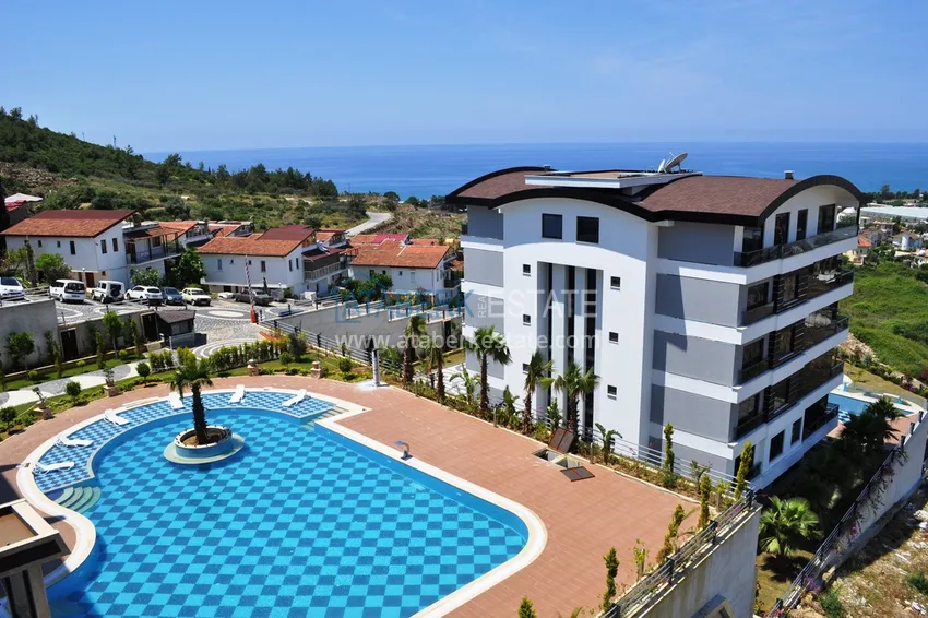 Duplex z dostępem do ogrodu, meble w kompleksie premium — dzielnica Kargicak, Alanya 10 
